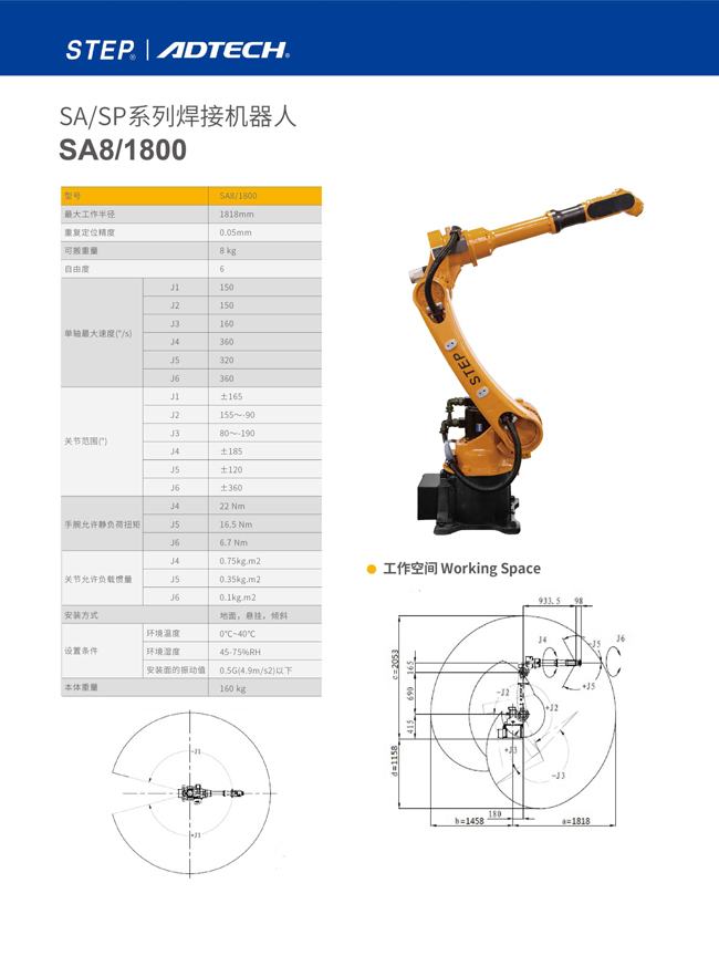 眾為興六軸焊接機器人SA8/1800 圖片關鍵詞